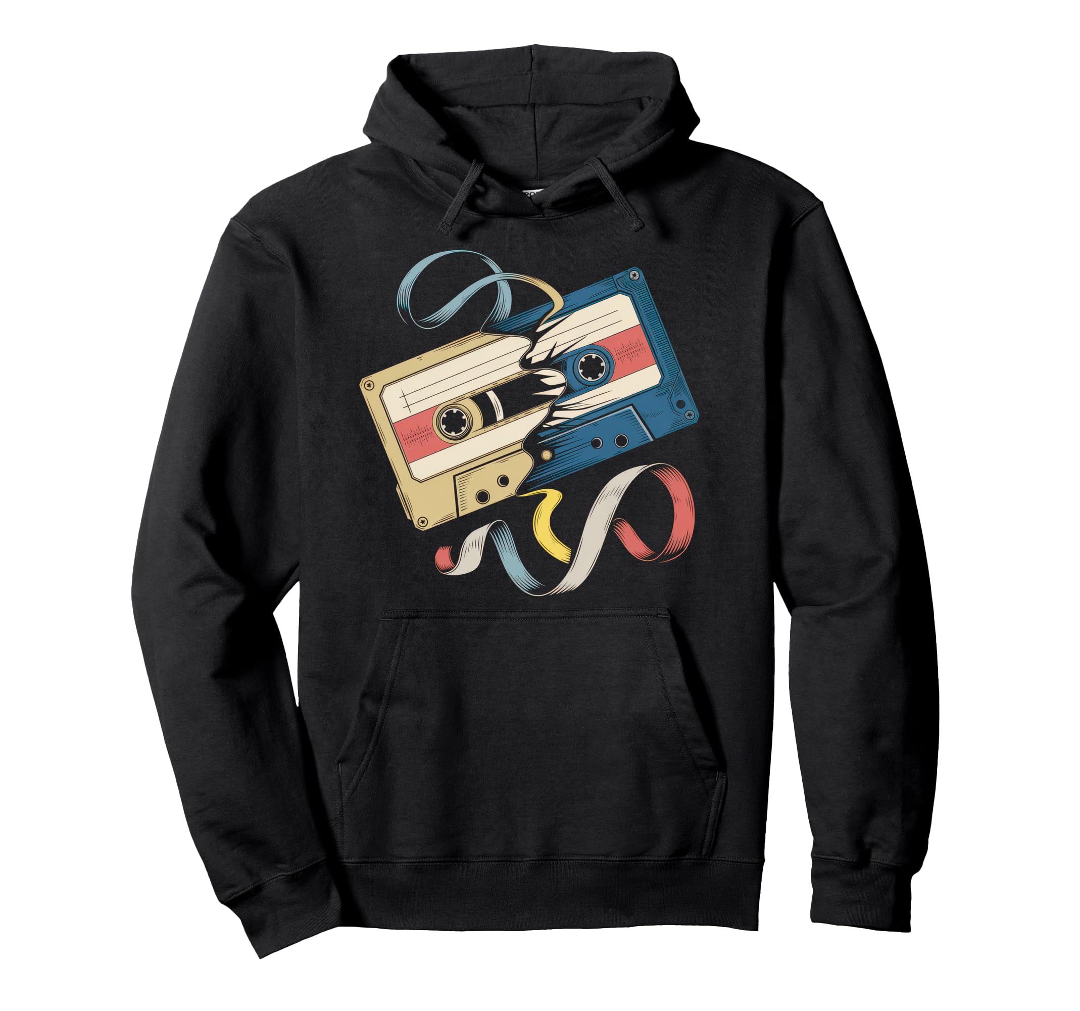 Cassette 80S 90S Party Mixtape Tape Hoodie - Novelty Apparel for Adults - T-Shirt, Sweatshirt, Hoodie