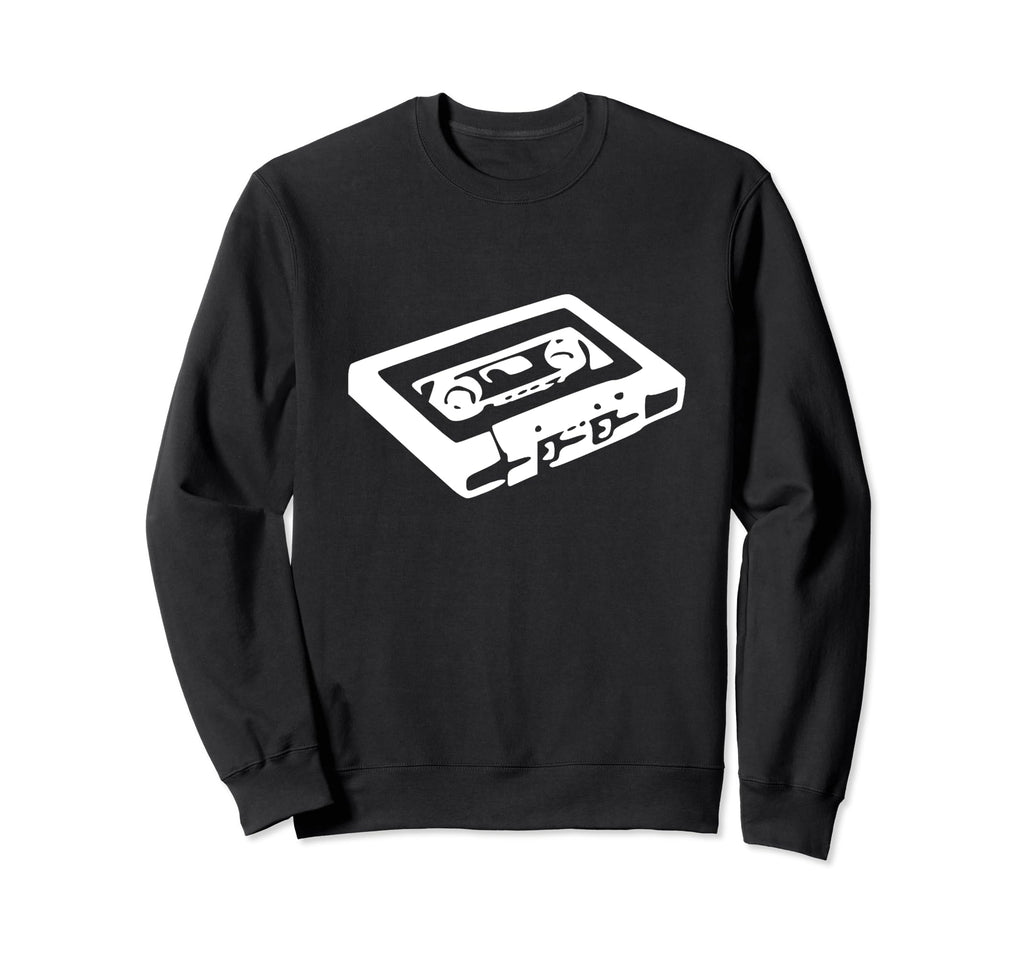 Cassette Tape Silhouette Logo Sweatshirt - Unique Graphic for Adults - T-Shirt, Sweatshirt, Hoodie