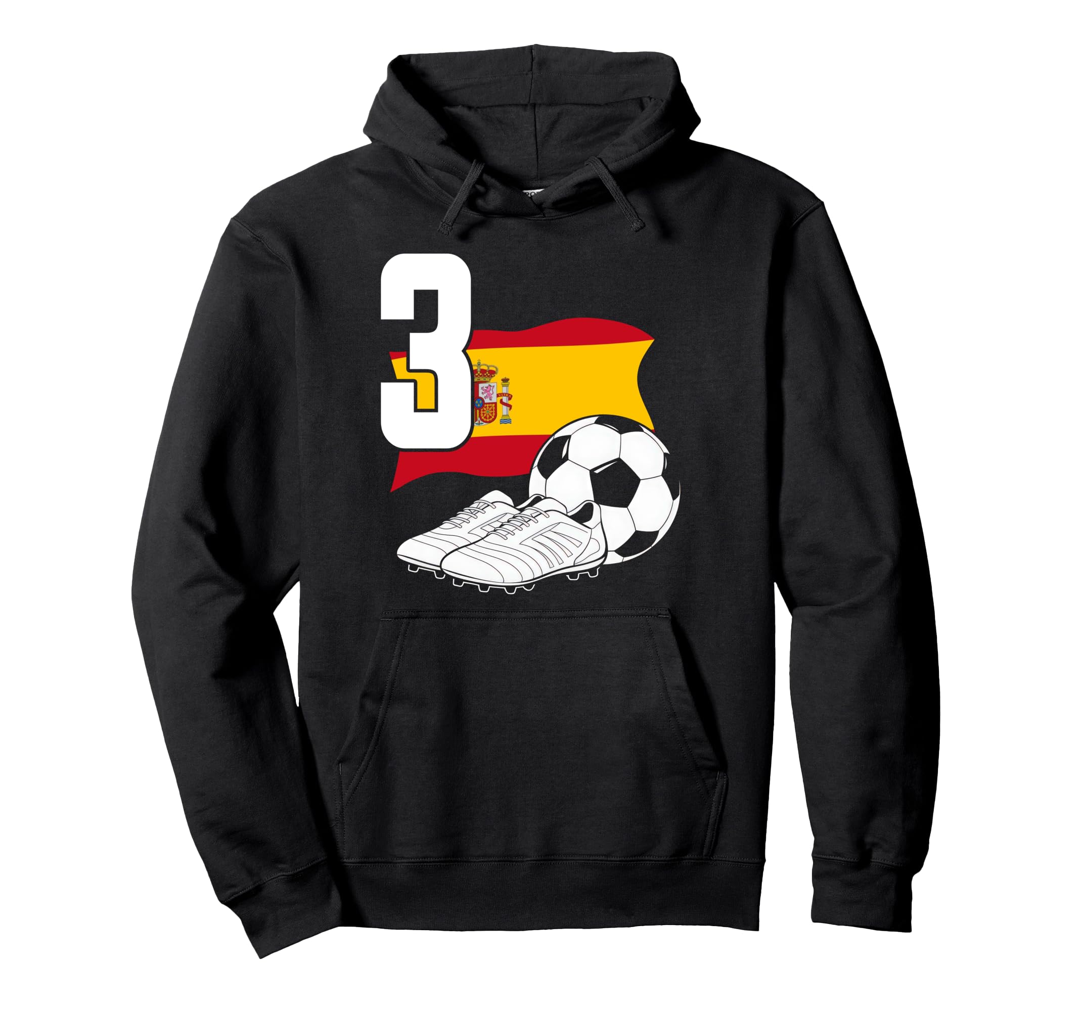 3 Soccer Birthday Gift Soccer Fan Sports Hoodie - Novelty Apparel Unisex - T-Shirt, Sweatshirt, Hoodie