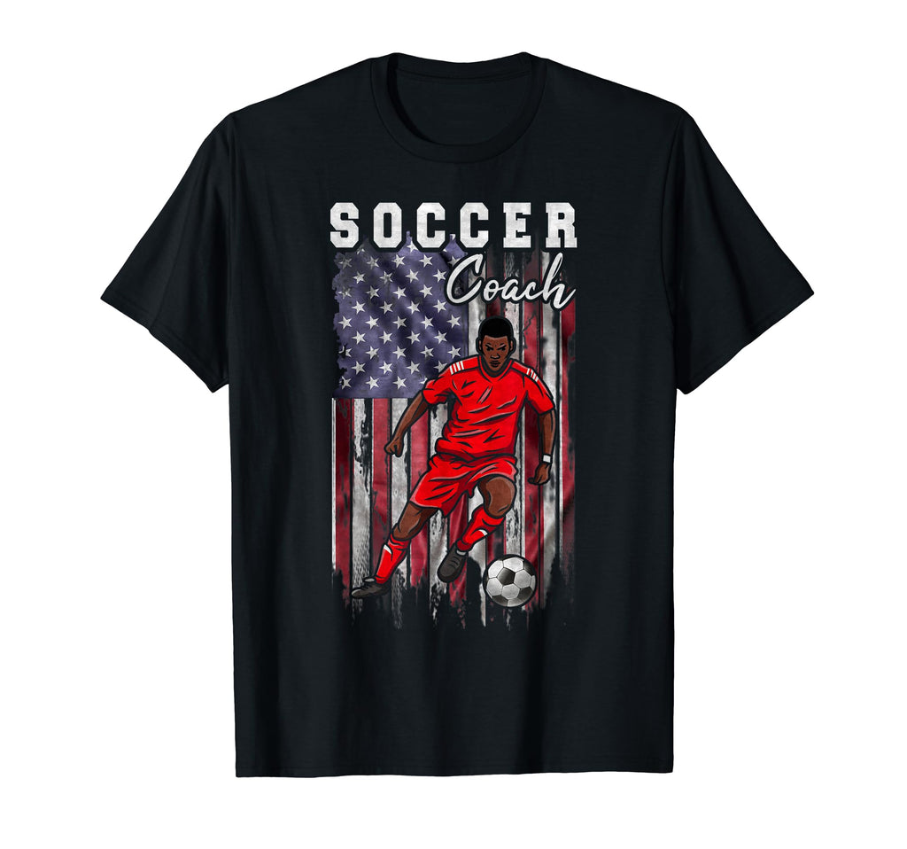 Usa Flag Soccer Player Proud Soccer Coach T-Shirt - Streetwear Style Unisex - T-Shirt, Sweatshirt, Hoodie