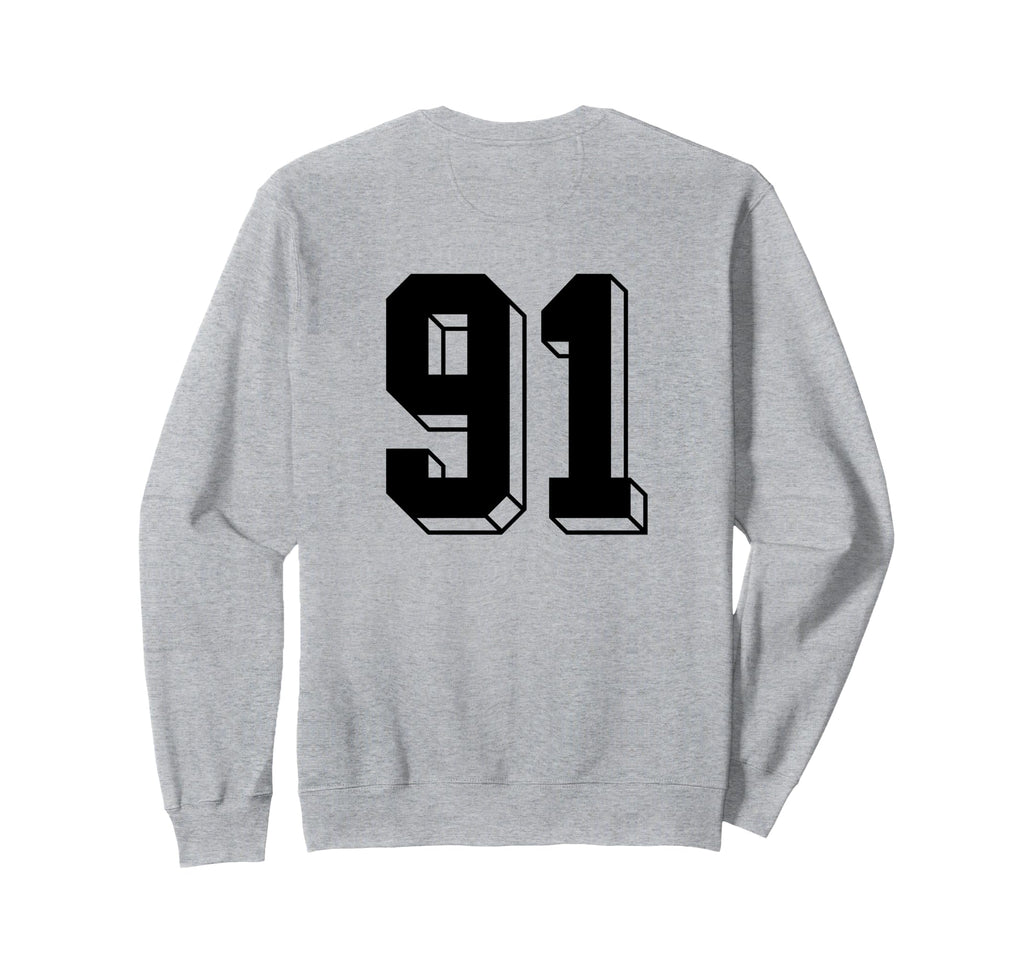 Number 91 Backside 80S 90S Team Sweatshirt - Streetwear Style Unisex - T-Shirt, Sweatshirt, Hoodie