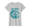 He Is Rizzin Christian Jesus Surfing T-Shirt - Novelty Apparel for Adults - T-Shirt, Sweatshirt, Hoodie