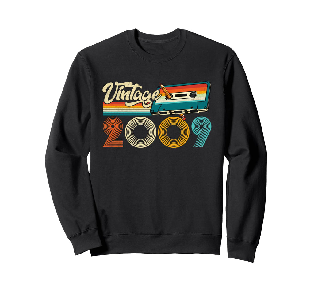 2009 Made 2009 Cassette Tape 16Th Sweatshirt - Unique Graphic Men Women - T-Shirt, Sweatshirt, Hoodie