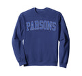Parsons Ks Distressed Blue Varsity Sweatshirt - Novelty Apparel Unisex - T-Shirt, Sweatshirt, Hoodie
