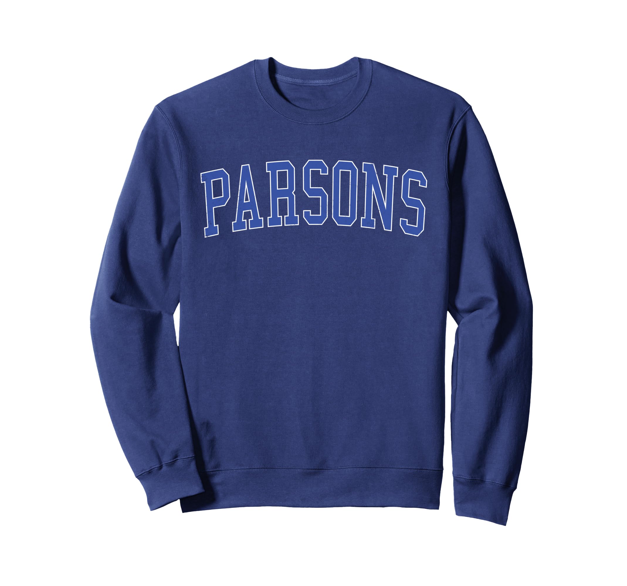 Parsons Ks Distressed Blue Varsity Sweatshirt - Novelty Apparel Unisex - T-Shirt, Sweatshirt, Hoodie