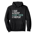 Eat Sleep Hat Trick Repeat Ice Hoodie - Casual Everyday Wear Men Women - T-Shirt, Sweatshirt, Hoodie