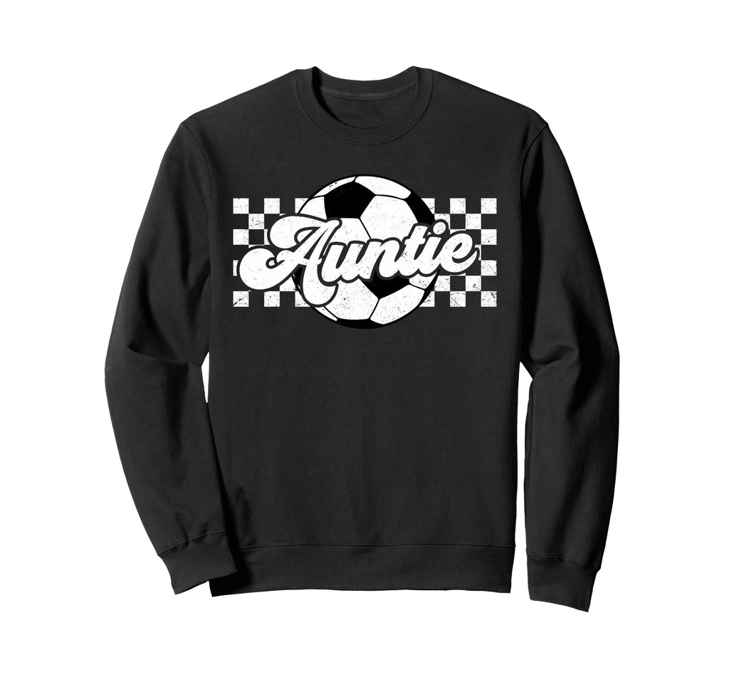 Soccer Auntie Aunt Lover Family Sweatshirt - Minimalist Print Unisex - T-Shirt, Sweatshirt, Hoodie