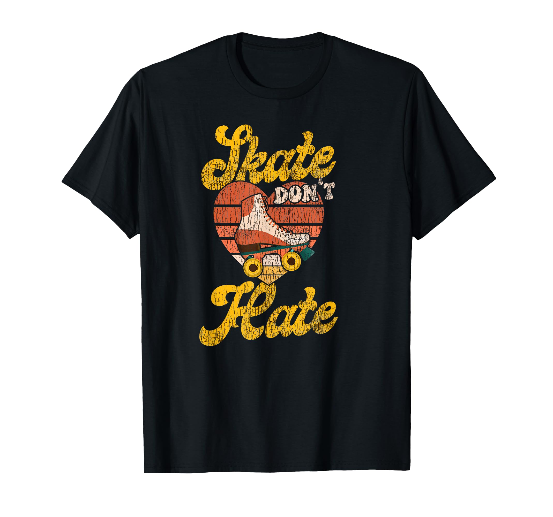 Roller Skating Skate 1970S Heart T-Shirt - Trendy Graphic Men Women - T-Shirt, Sweatshirt, Hoodie