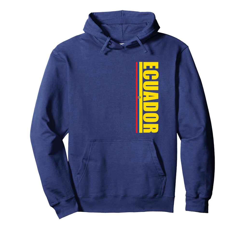 Ecuador Flag Tricolor Vertical Hoodie - Trendy Graphic for Adults - T-Shirt, Sweatshirt, Hoodie
