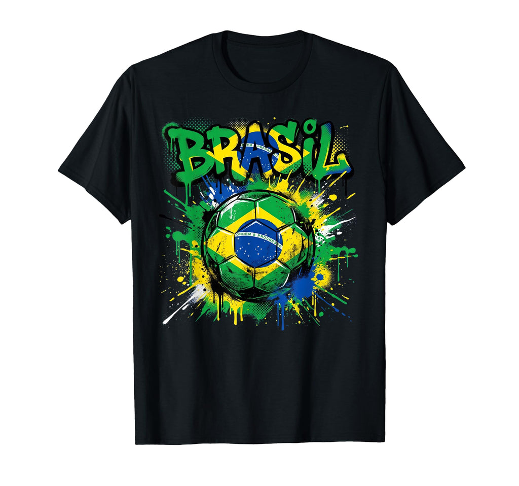 Brazil Football Soccer Player Flag T-Shirt - Casual Everyday Wear Unisex - T-Shirt, Sweatshirt, Hoodie