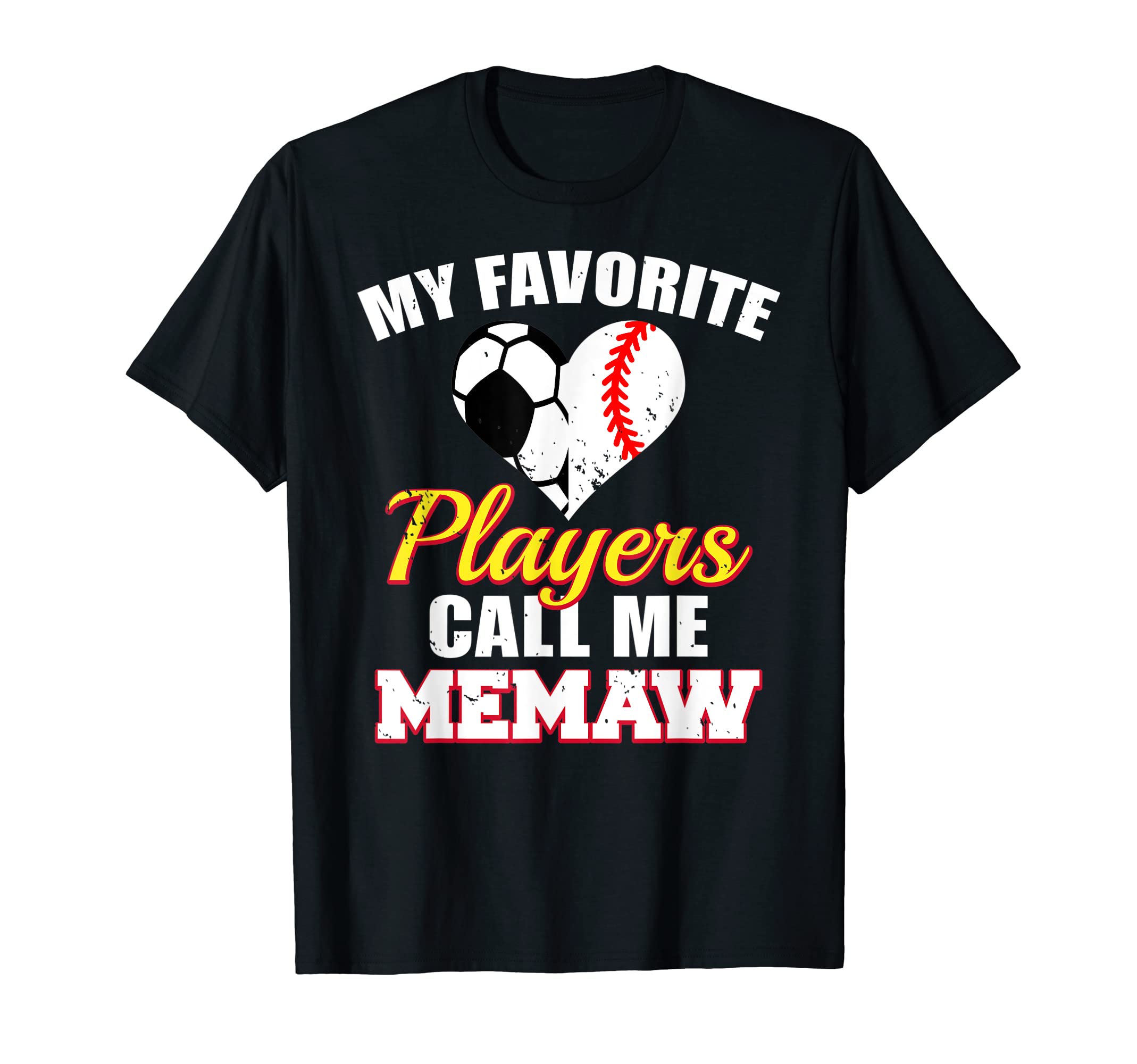 My Favorite Players Call Me Memaw T-Shirt - Minimalist Print Men Women - T-Shirt, Sweatshirt, Hoodie