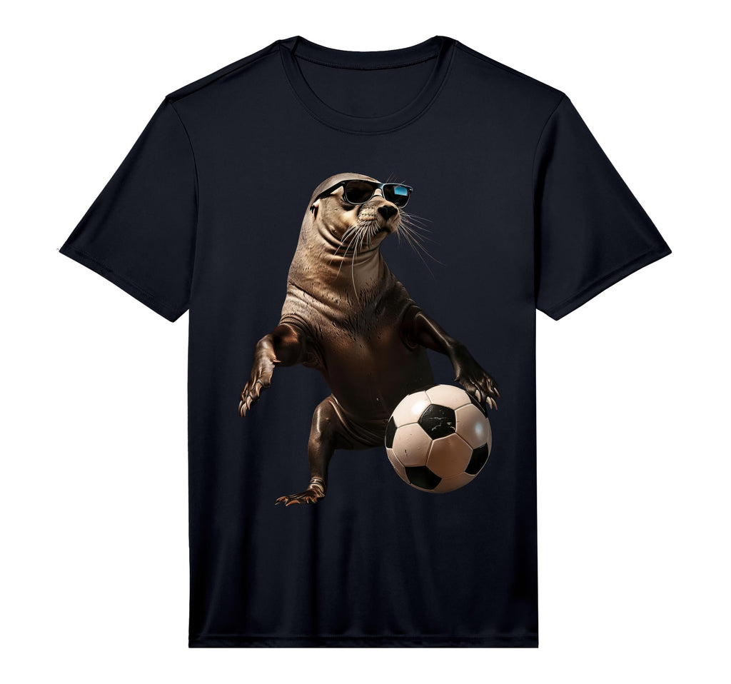 Sea Lion Soccer Performance T-Shirt - Custom Art Print Men Women - T-Shirt, Sweatshirt, Hoodie