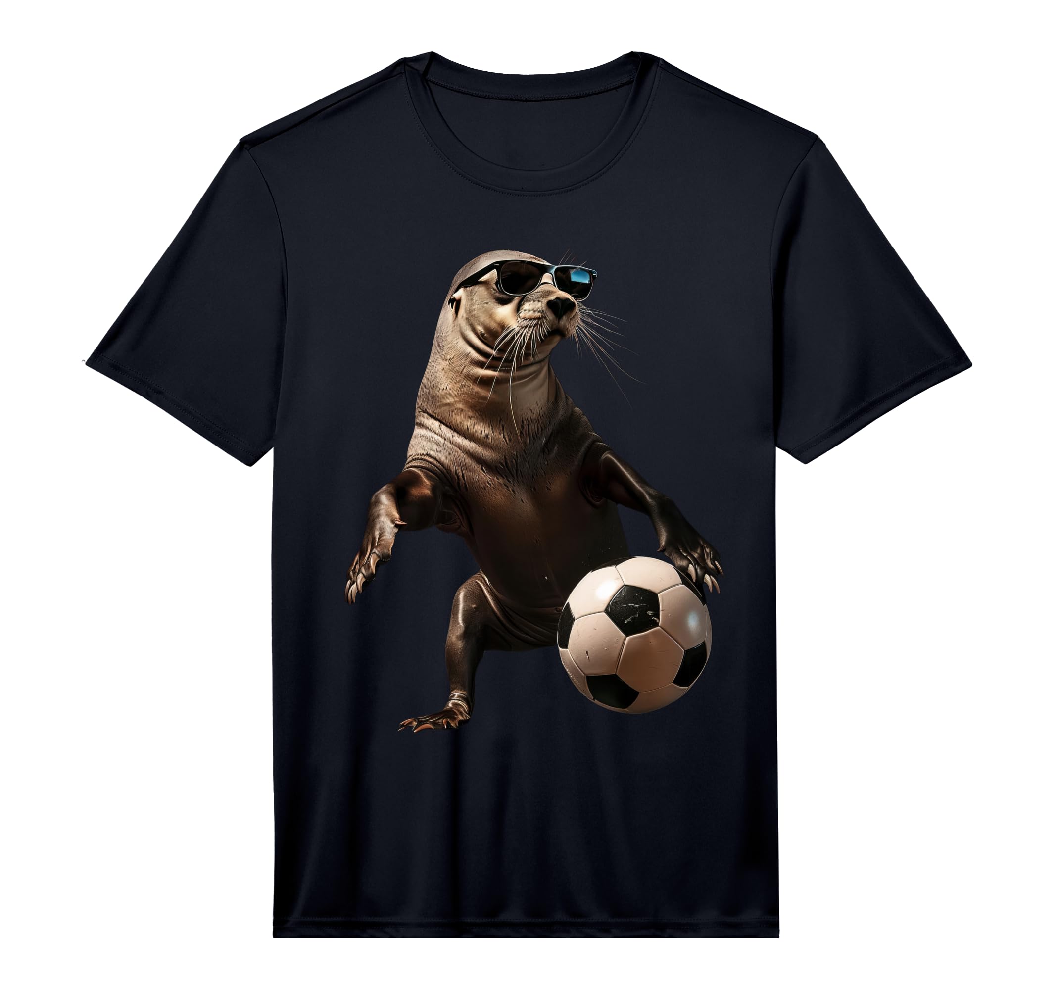 Sea Lion Soccer Performance T-Shirt - Custom Art Print Men Women - T-Shirt, Sweatshirt, Hoodie