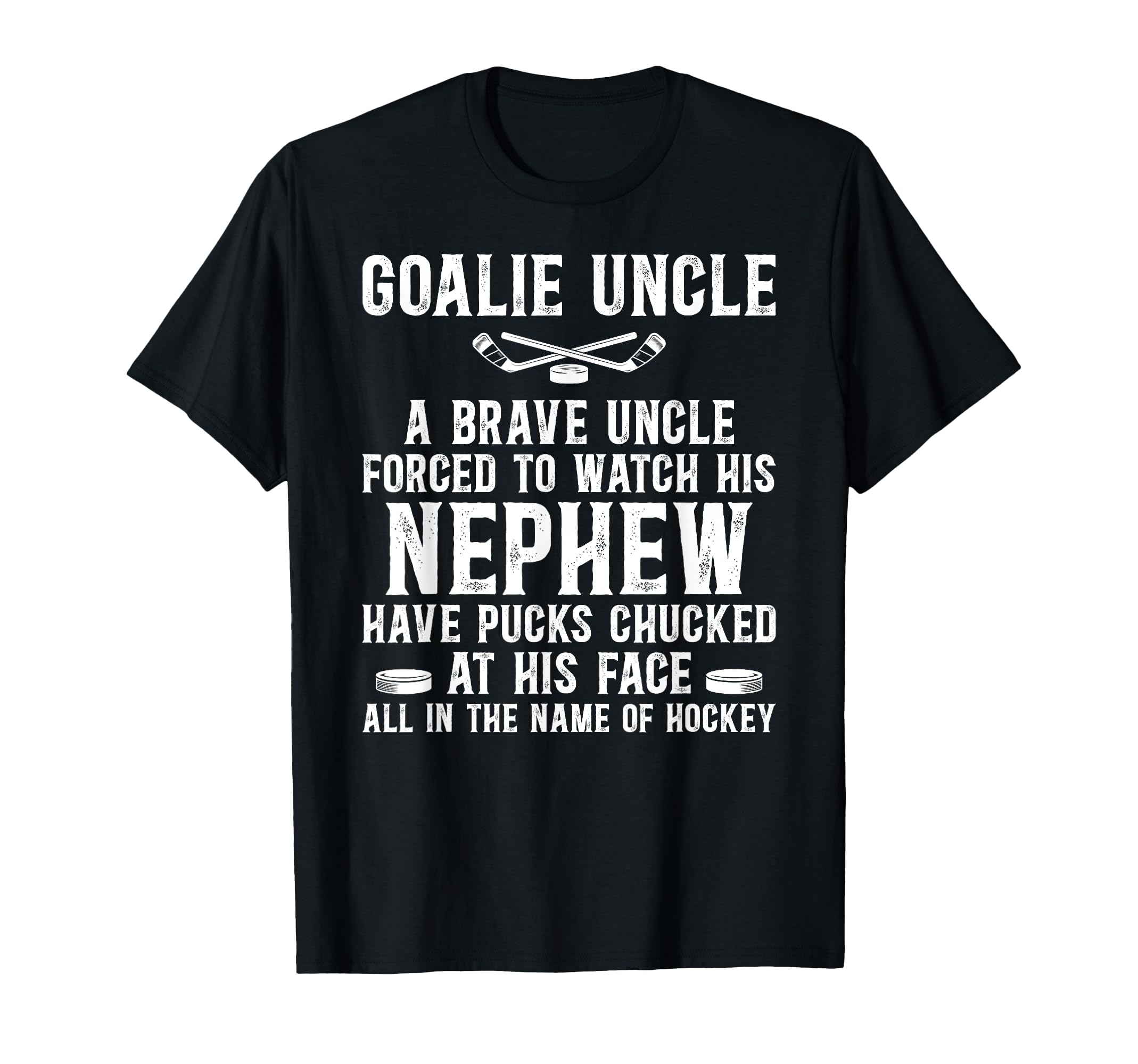Hockey Goalie Uncle Hockey Keeper Uncle T-Shirt - Custom Art Print Unisex - T-Shirt, Sweatshirt, Hoodie