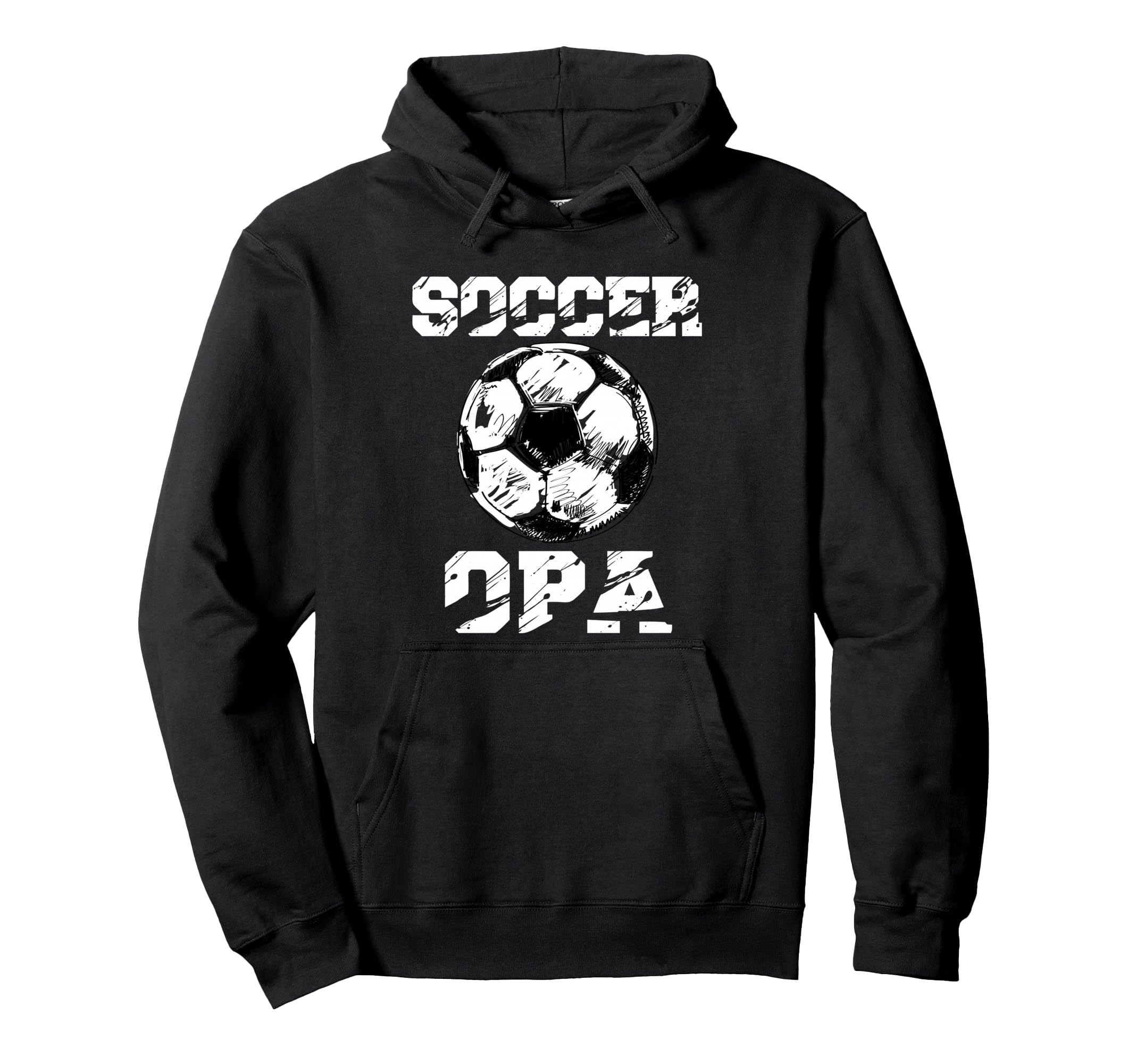 Soccer Opa Distressed Ball Funny Soccer Hoodie - Graphic Print for Adults - T-Shirt, Sweatshirt, Hoodie