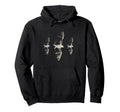 Three Bats Gothic Y2K 90S Grunge Dark Hoodie - Unique Graphic for Adults - T-Shirt, Sweatshirt, Hoodie