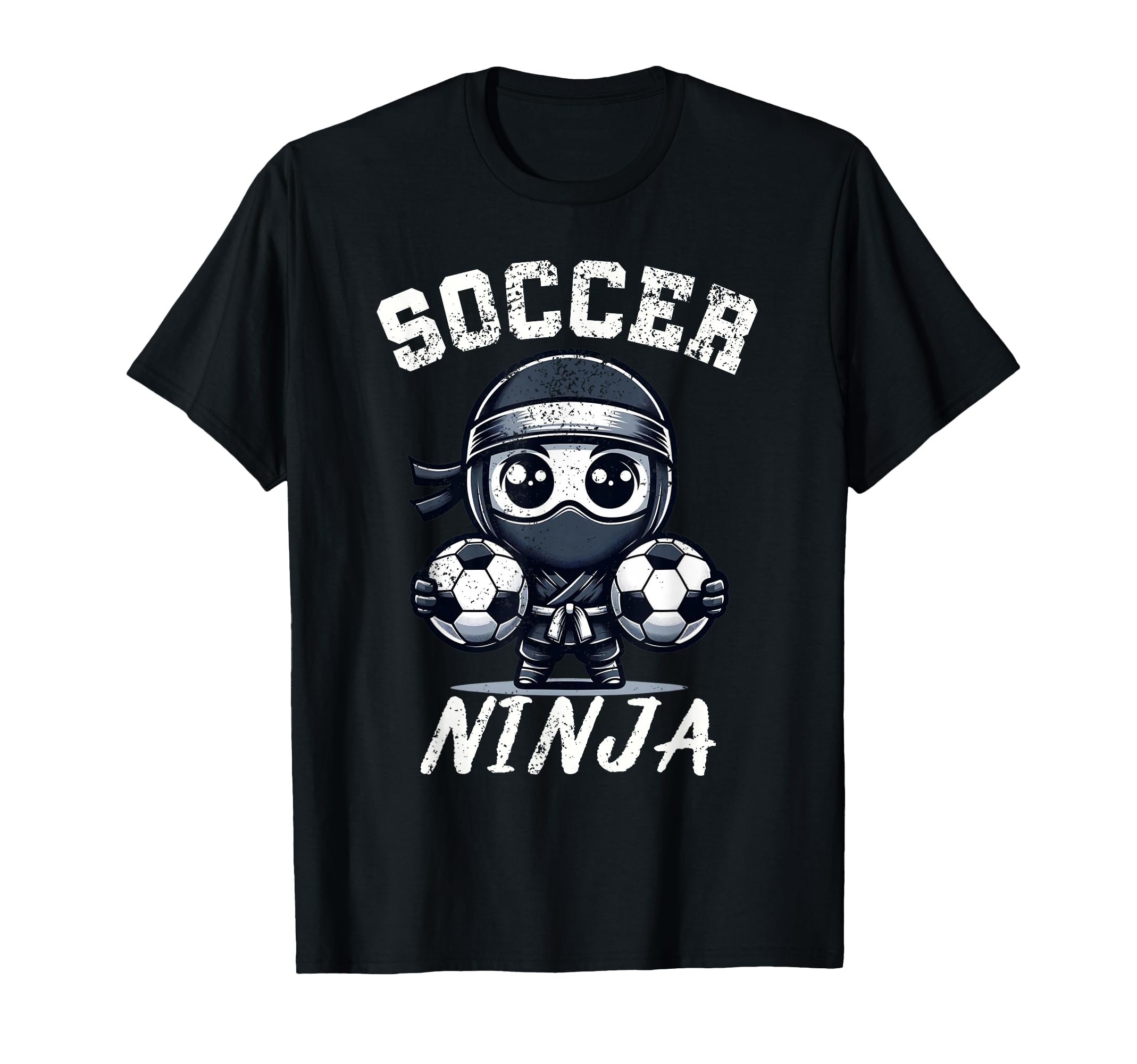 Funny Soccer Ninja Distressed Soccer T-Shirt - Trendy Graphic Men Women - T-Shirt, Sweatshirt, Hoodie