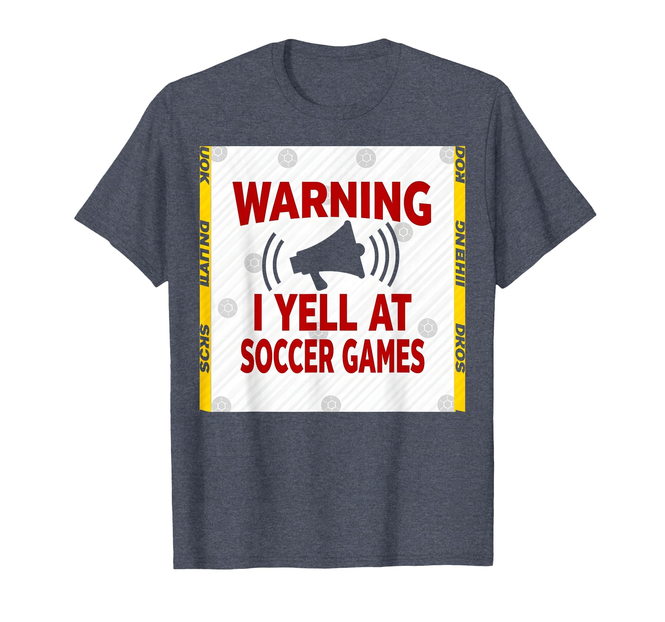 Warning I Yell Soccer Games T-Shirt - Minimalist Print for Adults - T-Shirt, Sweatshirt, Hoodie