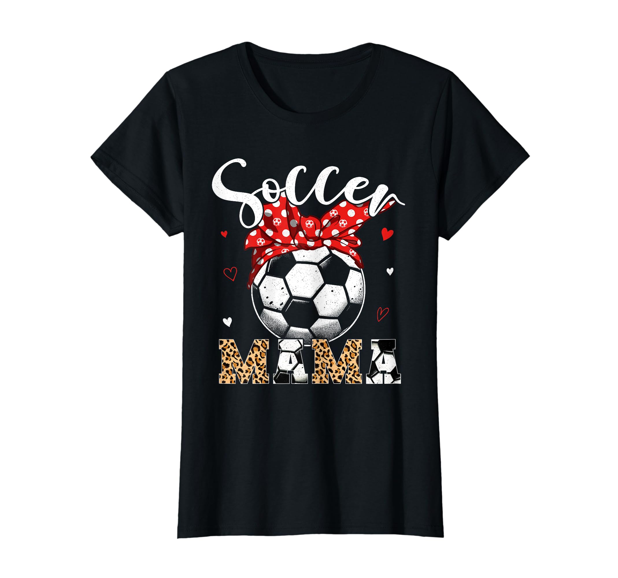 Womens Soccer Mama Headband Leopard T-Shirt - Aesthetic Graphic Men Women - T-Shirt, Sweatshirt, Hoodie