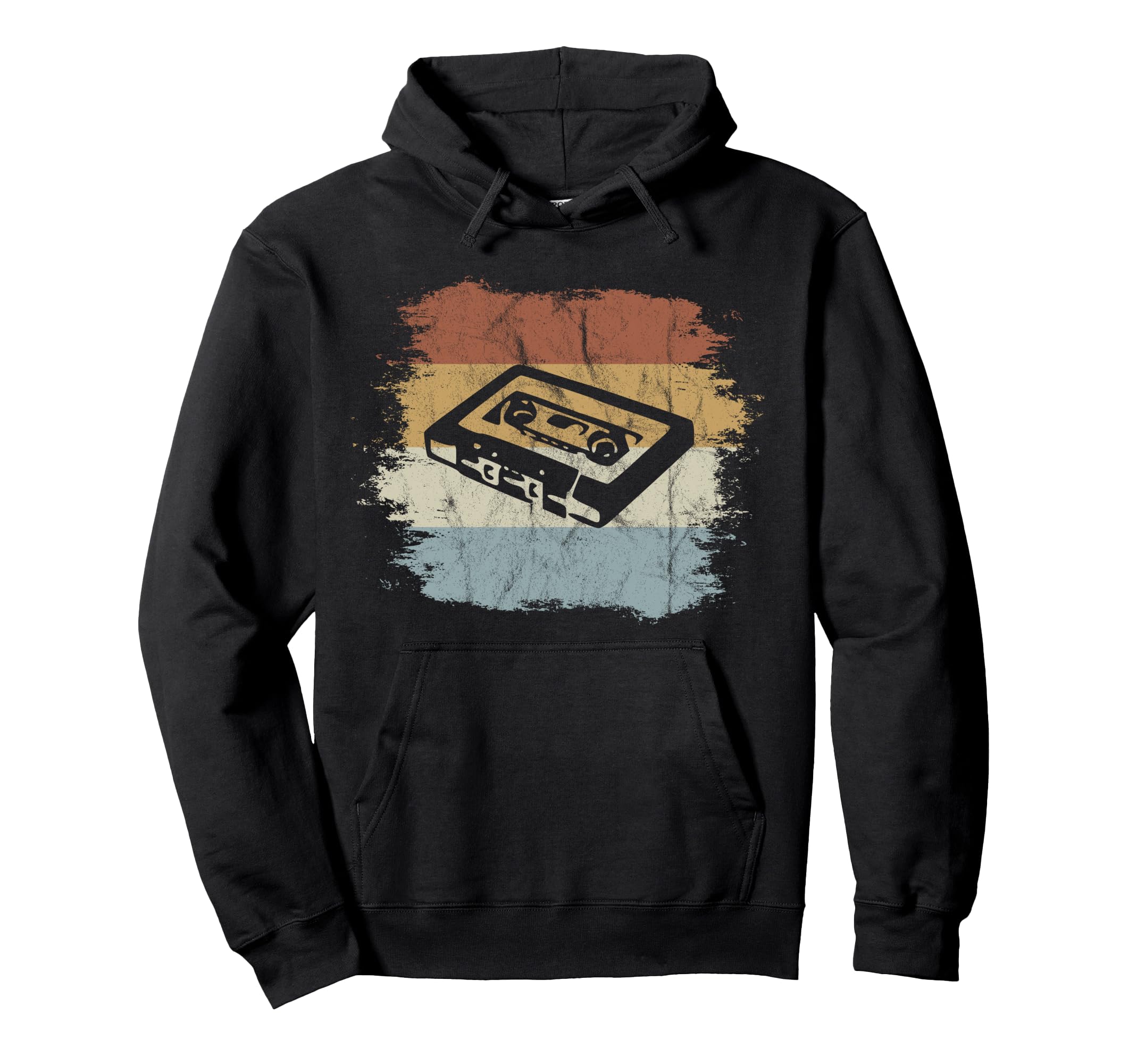 Old School Cassette Silhouette Mix Tape Hoodie - Novelty Apparel for Adults - T-Shirt, Sweatshirt, Hoodie
