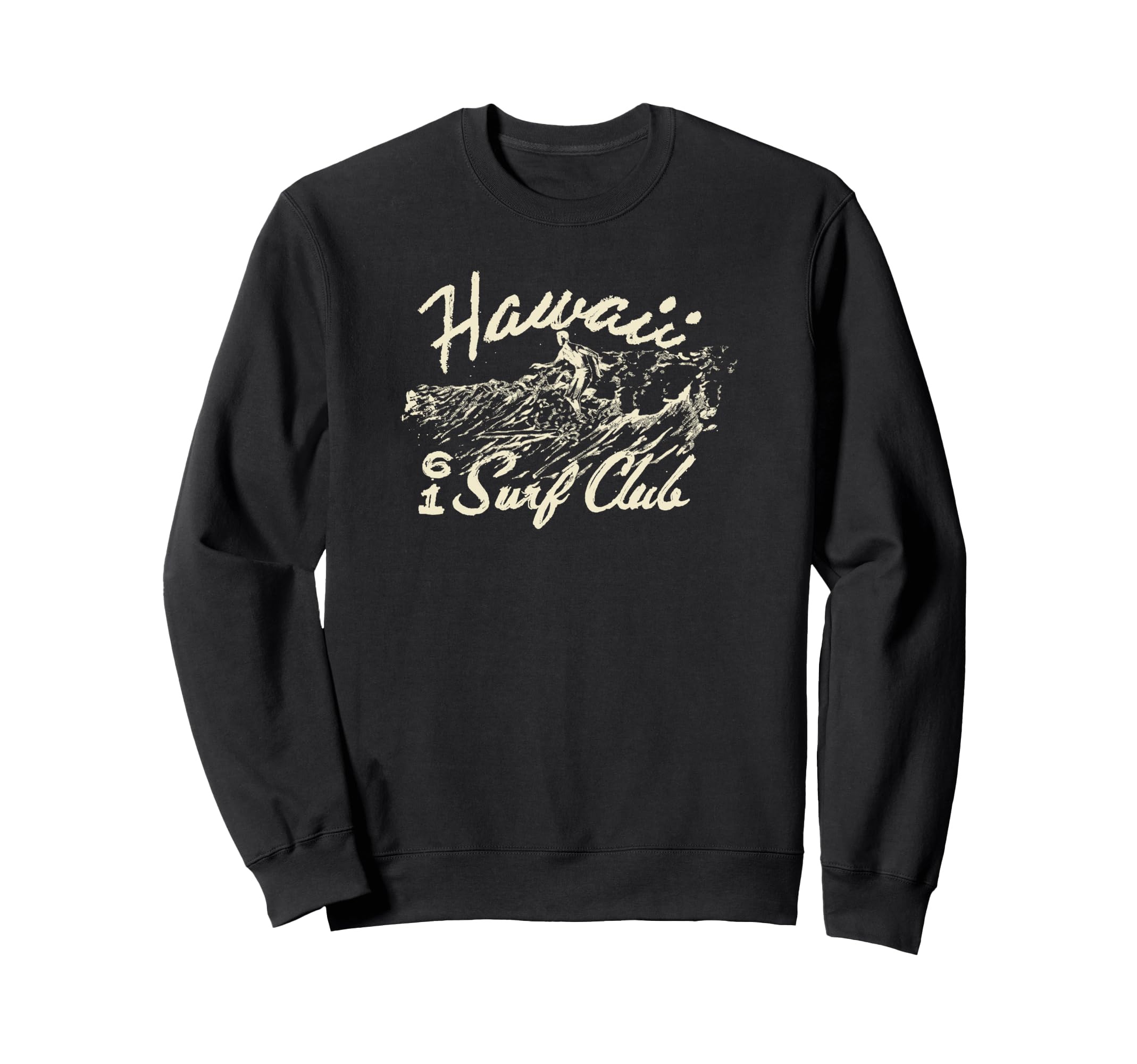 Trendy Hawaii Surf Club Logo Sweatshirt - Aesthetic Graphic for Adults - T-Shirt, Sweatshirt, Hoodie
