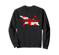Georgia Map And Flags Travel Souvenir Sweatshirt - Custom Art Print Unisex - T-Shirt, Sweatshirt, Hoodie