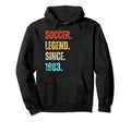 Soccer Legend Since 1983 Birthday Hoodie - Unique Graphic for Adults - T-Shirt, Sweatshirt, Hoodie