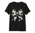 Elegant Soccer Coquette Bow Football T-Shirt - Minimalist Print for Adults - T-Shirt, Sweatshirt, Hoodie