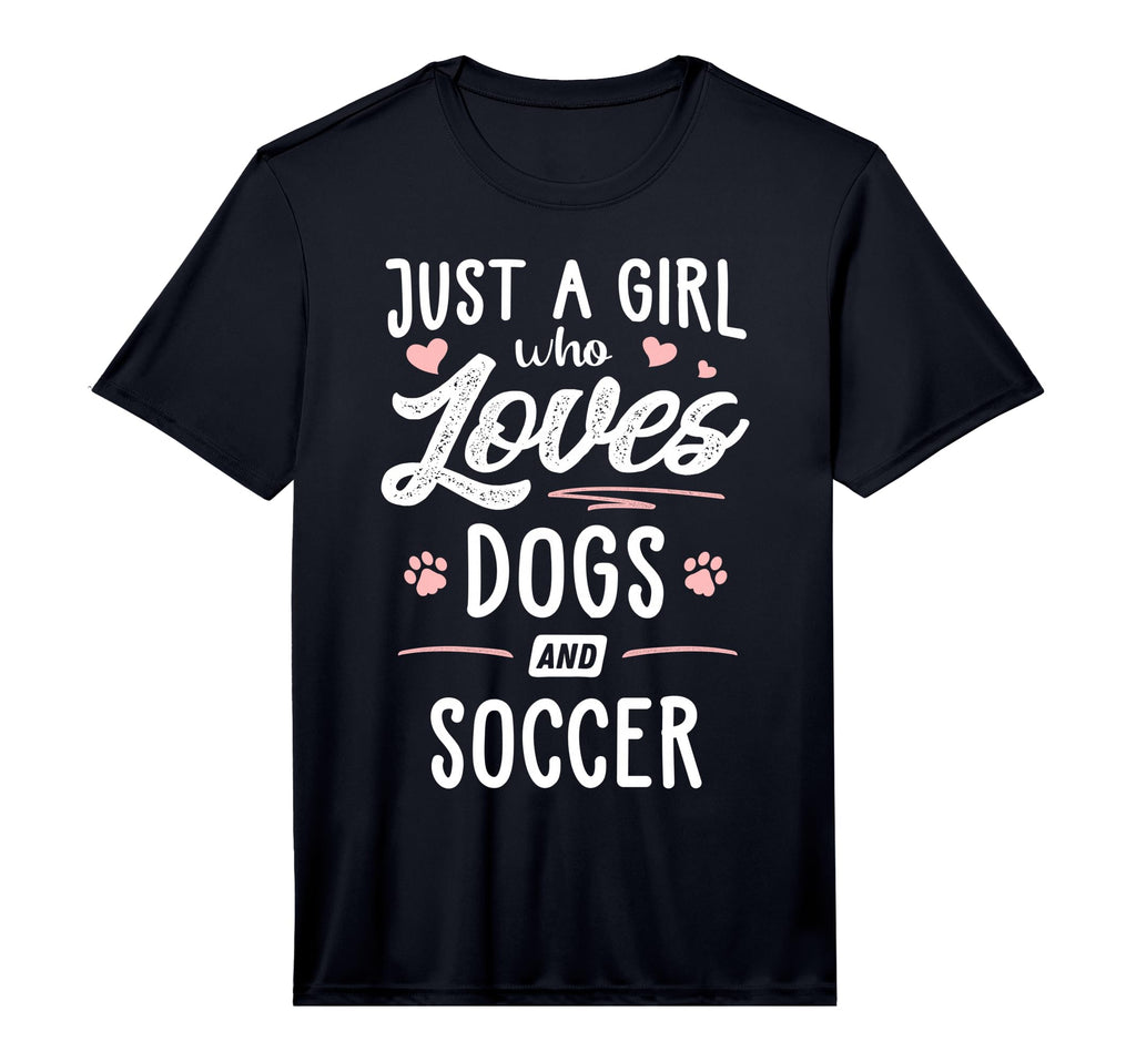 Just Who Loves Dogs And Soccer Gift Dog T-Shirt - Graphic Print Men Women - T-Shirt, Sweatshirt, Hoodie