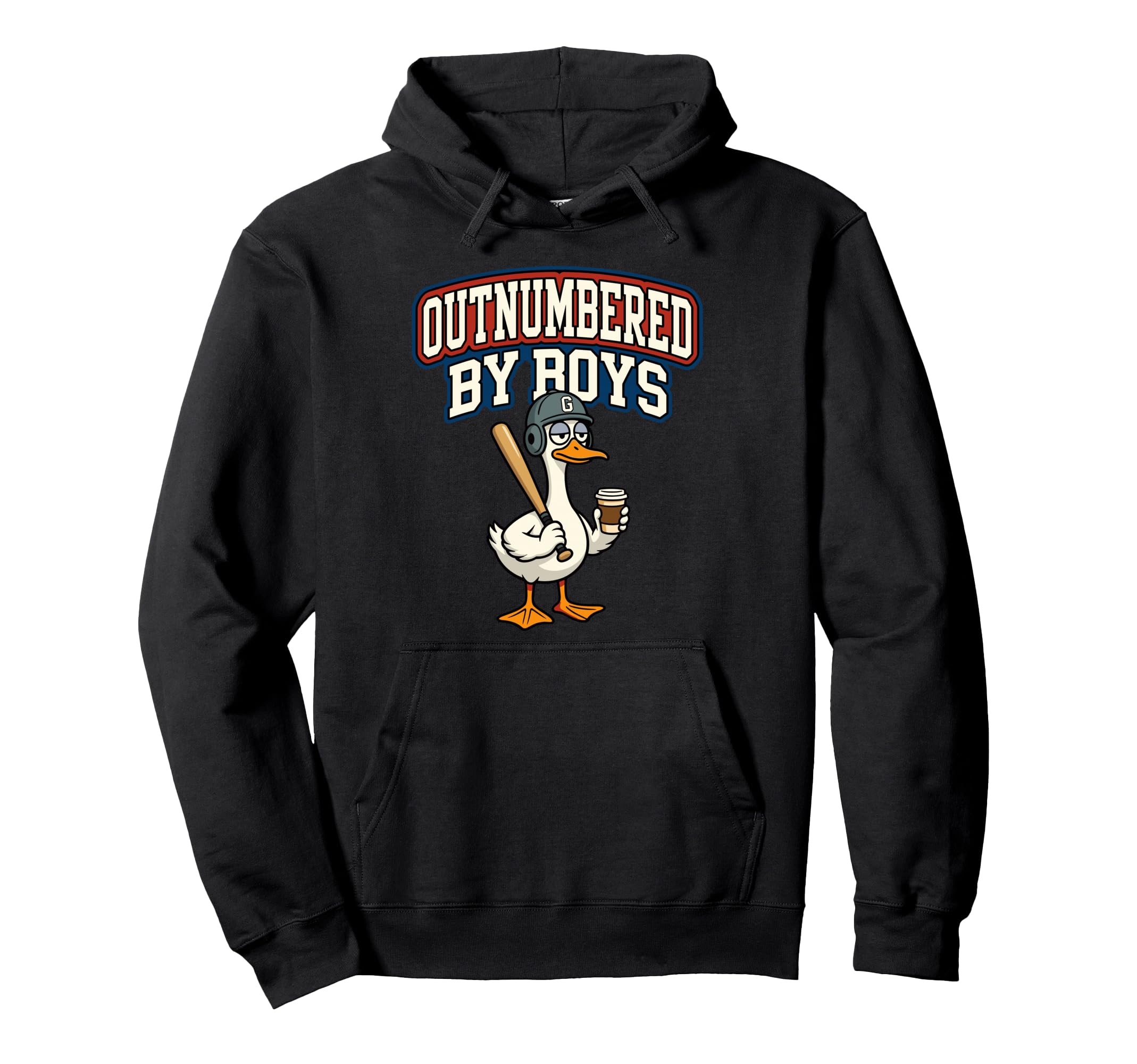 Outnumbered Funny Mom Goose Soccer Hoodie - Custom Art Print Unisex - T-Shirt, Sweatshirt, Hoodie