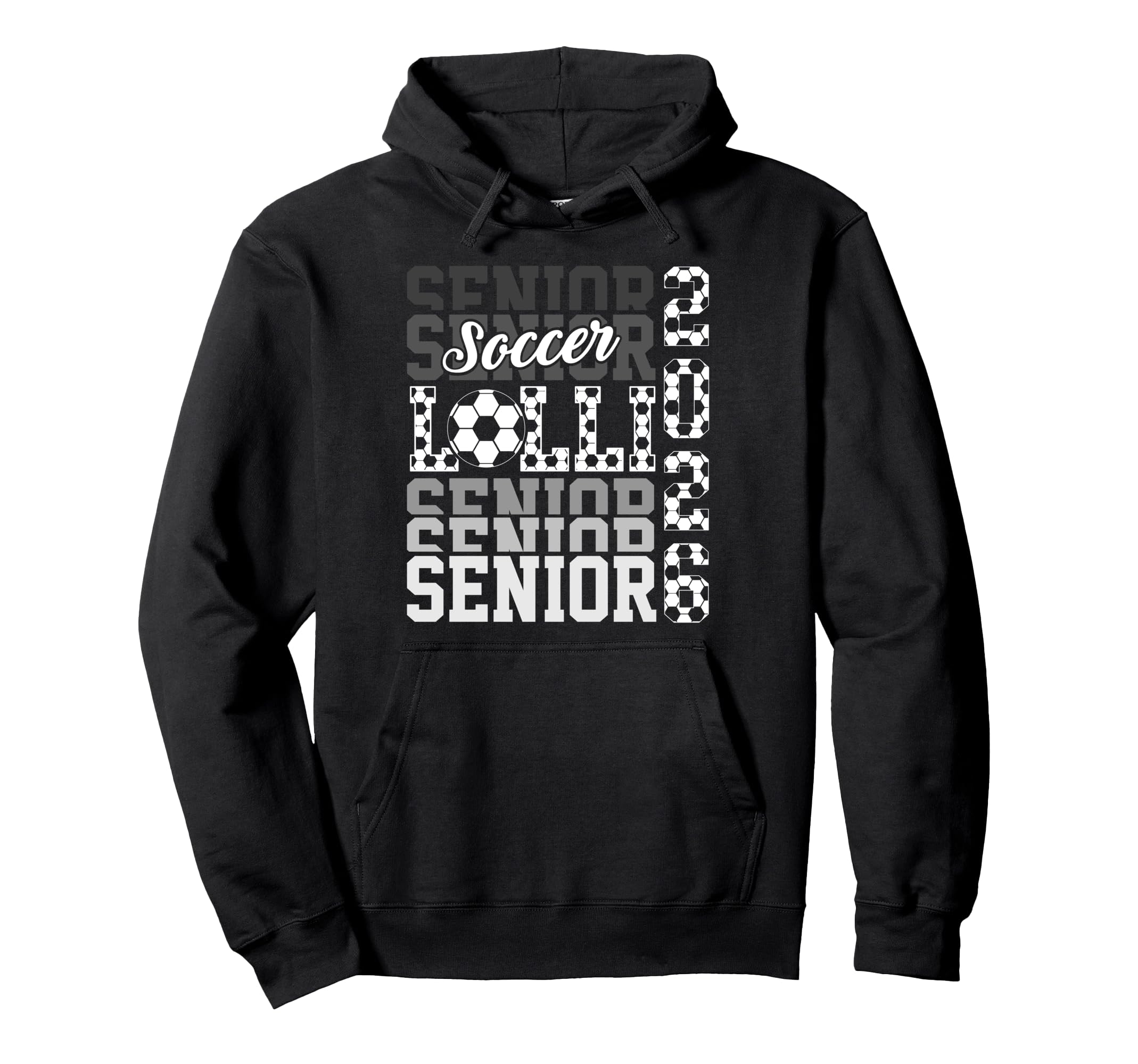 2026 Soccer Senior Lolli Graduation Hoodie - Minimalist Print for Adults - T-Shirt, Sweatshirt, Hoodie