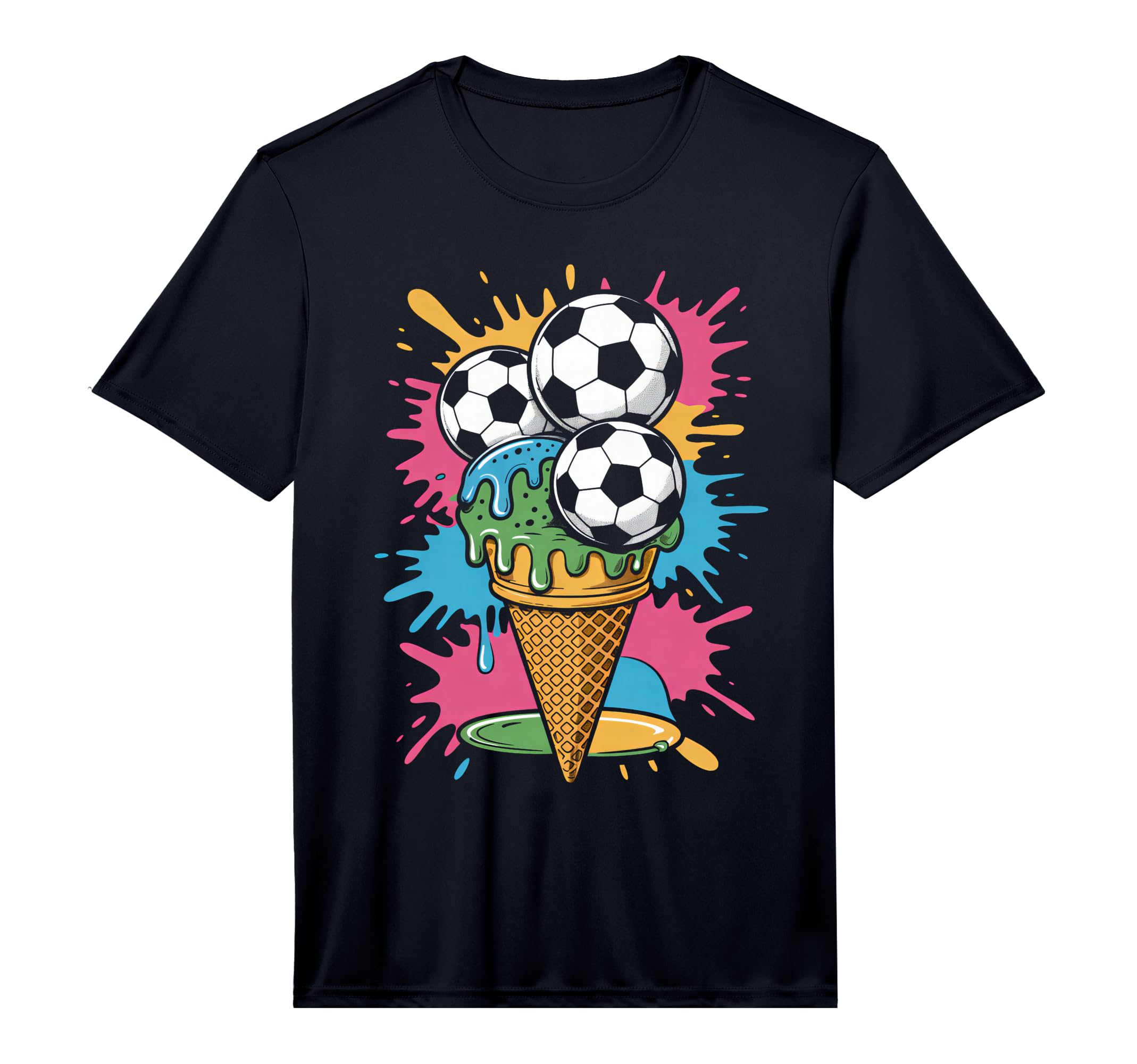 Ice Cream Colorful Soccer Fan Soccer T-Shirt - Fun Novelty Design Unisex - T-Shirt, Sweatshirt, Hoodie