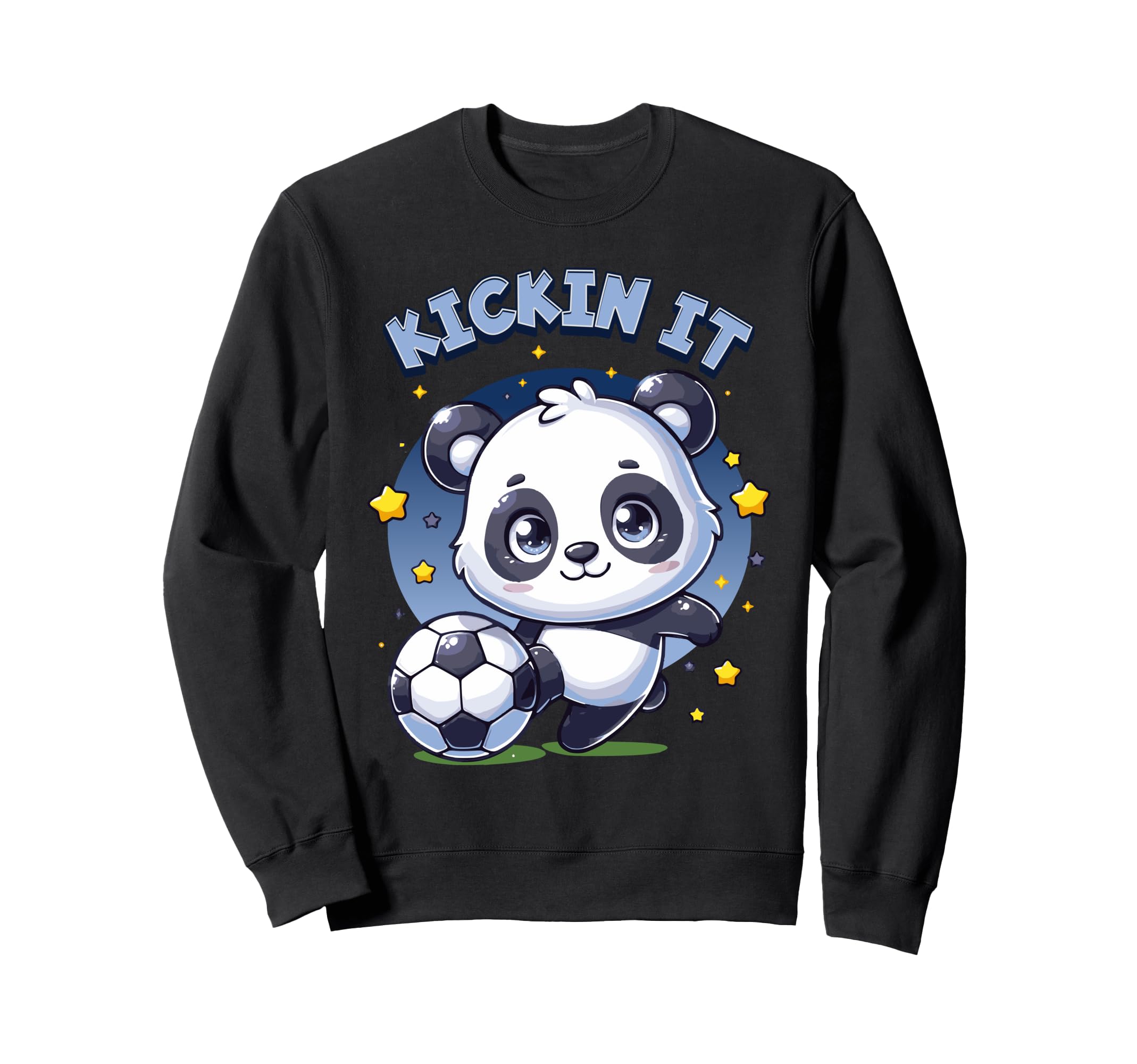 Kickin It Soccer Player Panda Ball Sweatshirt - Novelty Apparel Unisex - T-Shirt, Sweatshirt, Hoodie