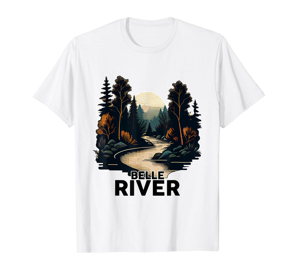 Belle River Minimalist River Belle T-Shirt - Graphic Print Unisex - T-Shirt, Sweatshirt, Hoodie