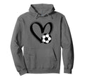 Soccer Ball Heart Hoodie - Streetwear Style Men Women - T-Shirt, Sweatshirt, Hoodie