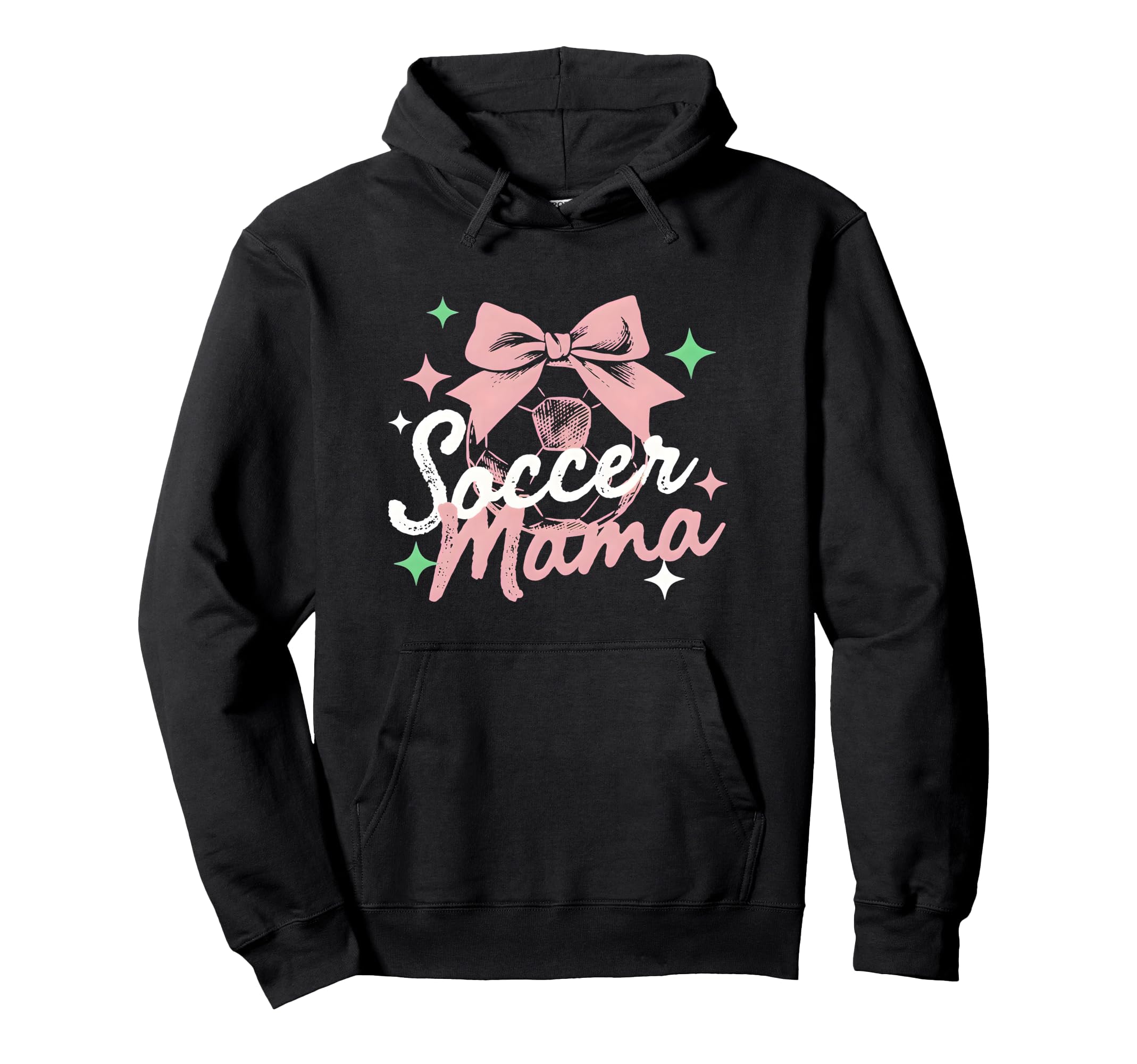 Soccer Mama Coquette Bow Sideline Hoodie - Fun Novelty Design for Adults - T-Shirt, Sweatshirt, Hoodie