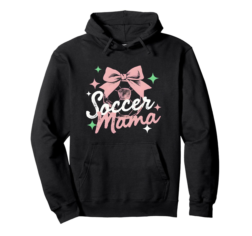 Soccer Mama Coquette Bow Sideline Hoodie - Custom Art Print for Adults - T-Shirt, Sweatshirt, Hoodie