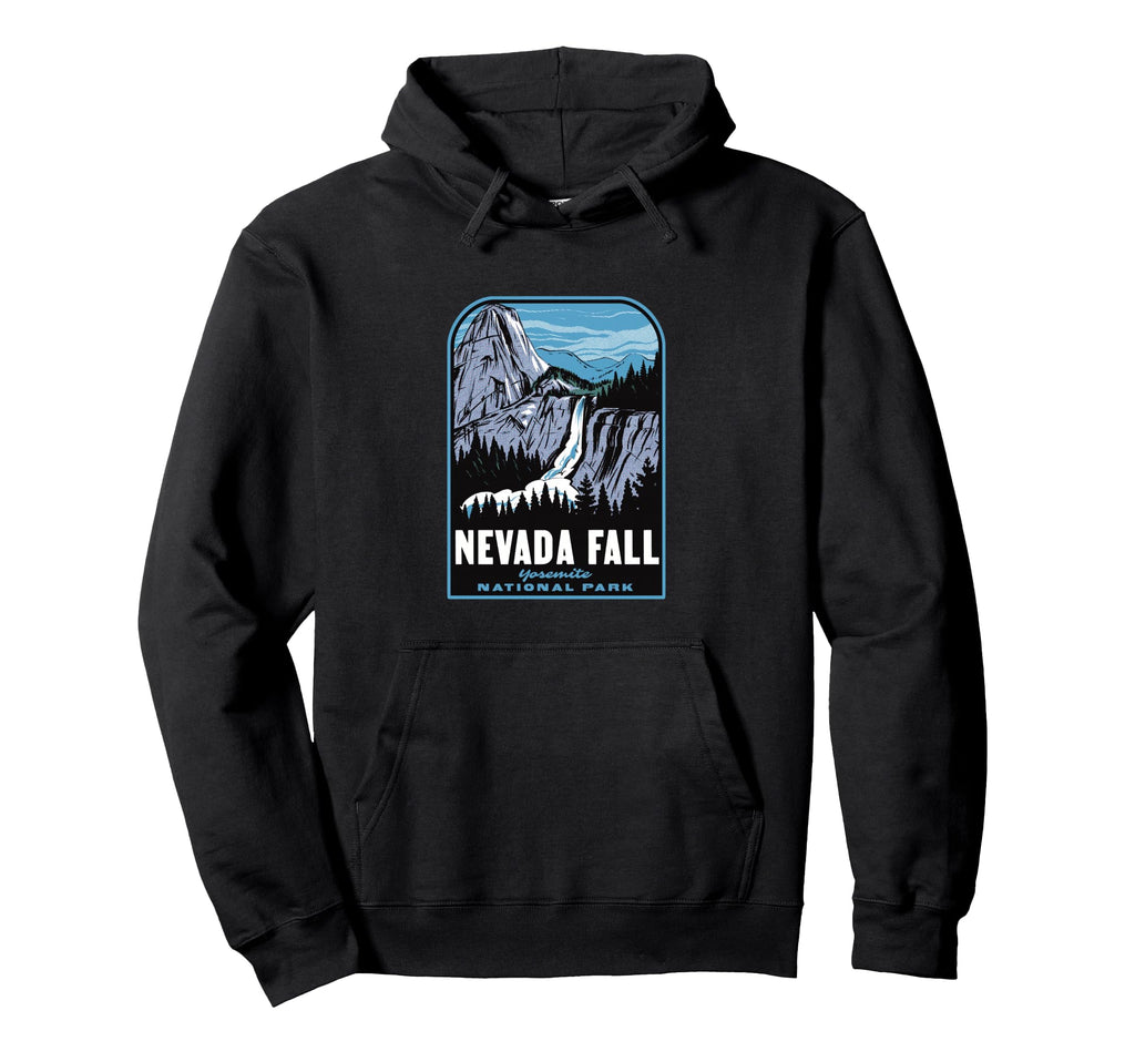 Nevada Fall Yosemite National Park Hoodie - Minimalist Print Men Women - T-Shirt, Sweatshirt, Hoodie