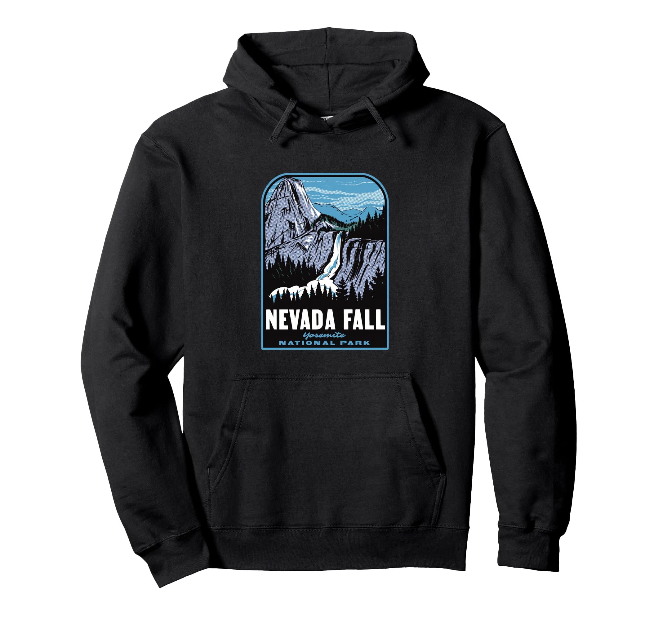 Nevada Fall Yosemite National Park Hoodie - Minimalist Print Men Women - T-Shirt, Sweatshirt, Hoodie