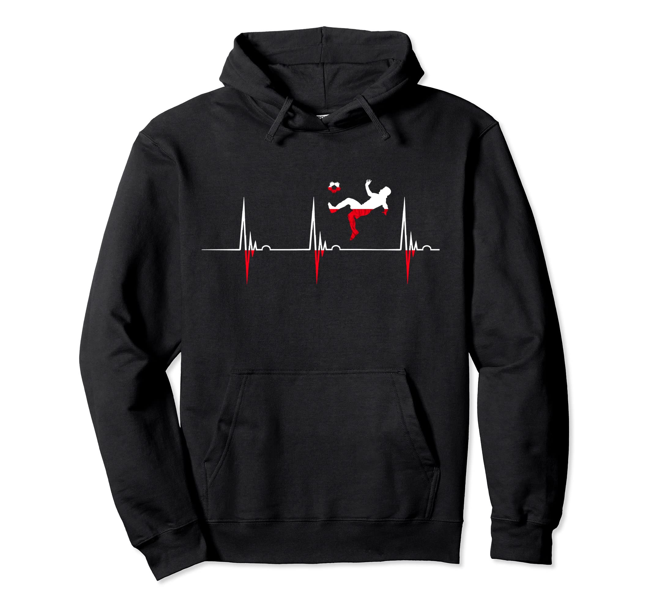 Poland Heartbeat Ekg Pulse Polish Hoodie - Fun Novelty Design Men Women - T-Shirt, Sweatshirt, Hoodie