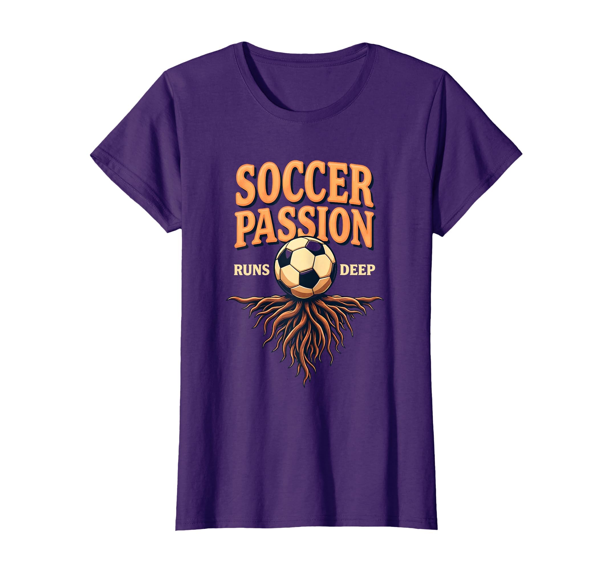 Soccer Passion Runs Deep Mens T-Shirt - Fun Novelty Design Unisex - T-Shirt, Sweatshirt, Hoodie