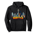 Seattle 8 Bit Video Arcade Gamer Hoodie - Aesthetic Graphic for Adults - T-Shirt, Sweatshirt, Hoodie