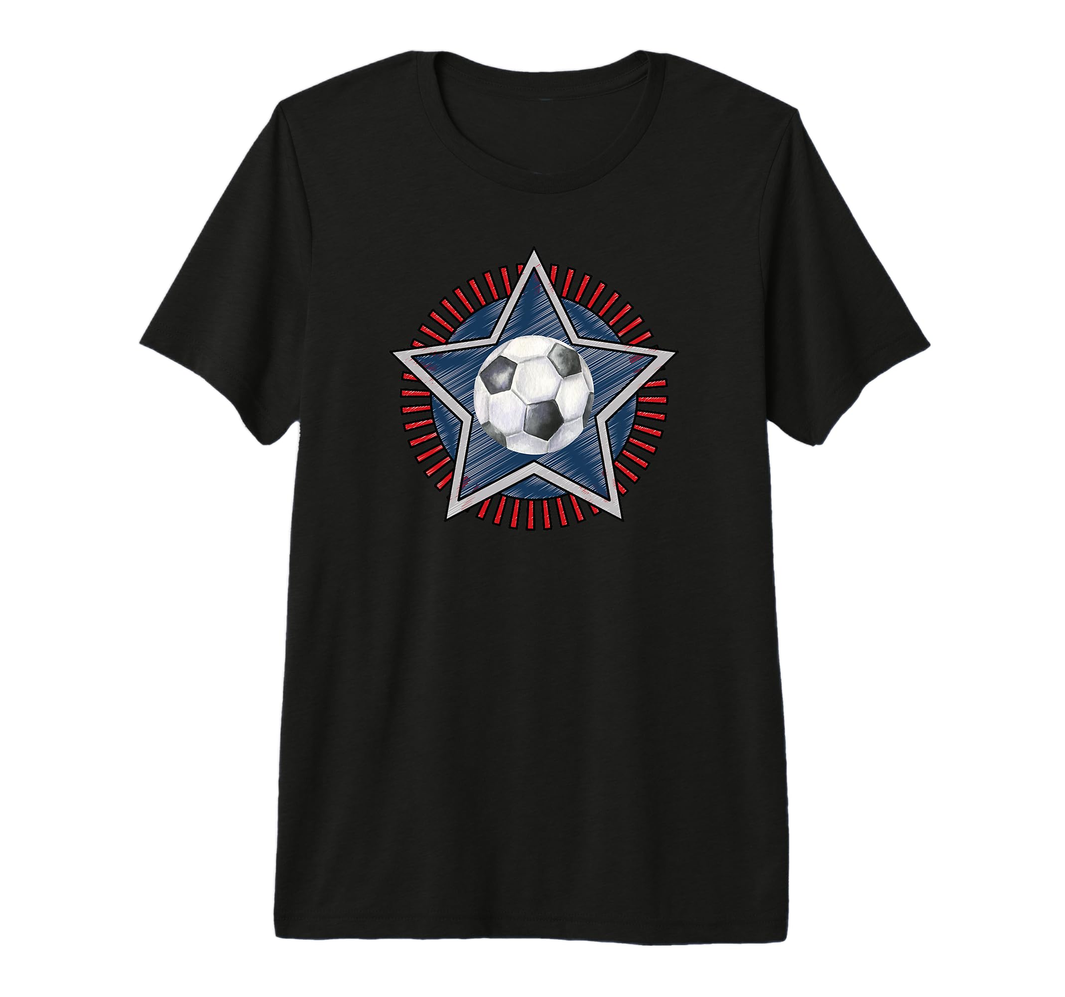 Soccer Player 4Th July Soccer Tri Blend T-Shirt - Novelty Apparel Men Women - T-Shirt, Sweatshirt, Hoodie