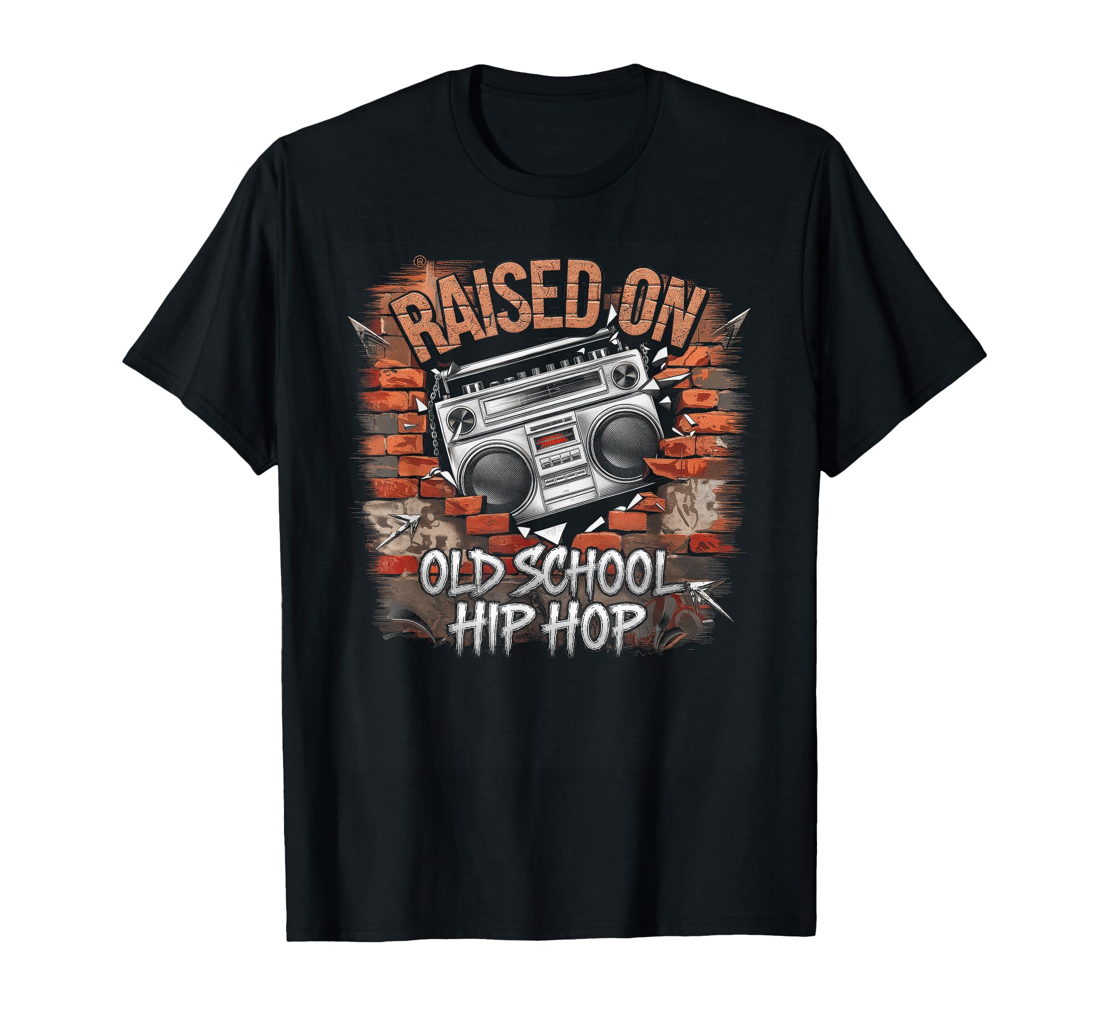 Raised Old School Graffiti Rap Hip T-Shirt - Minimalist Print Men Women - T-Shirt, Sweatshirt, Hoodie