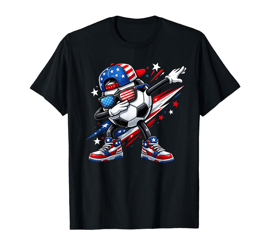 Dabbing Soccer American 250 Years 1776 T-Shirt - Trendy Graphic Men Women - T-Shirt, Sweatshirt, Hoodie