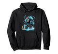 Monkey Ice Hockey Player Hockey Stick Hoodie - Graphic Print Men Women - T-Shirt, Sweatshirt, Hoodie