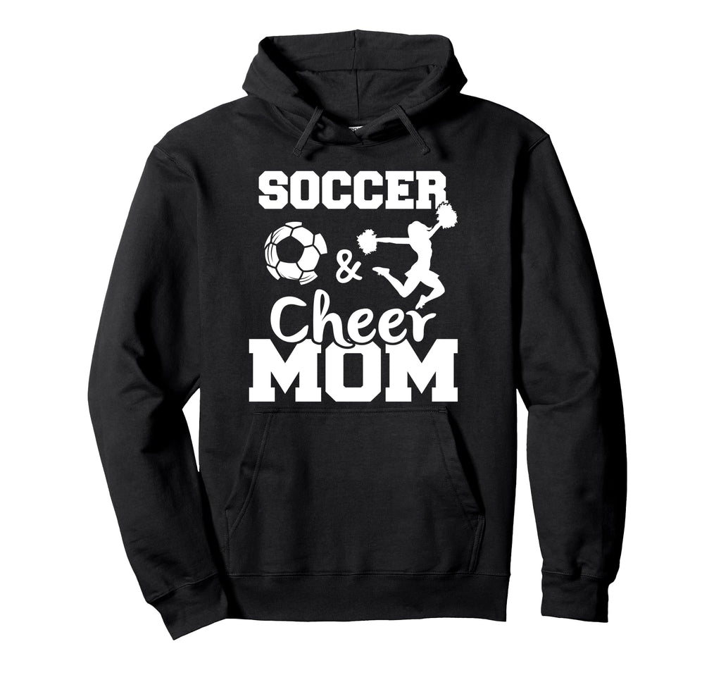 Soccer And Cheer Mom Funny Soccer Hoodie - Minimalist Print Men Women - T-Shirt, Sweatshirt, Hoodie