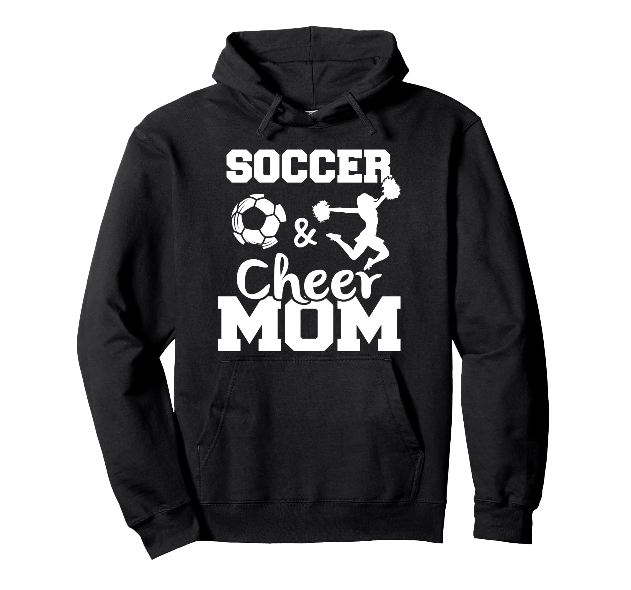 Soccer And Cheer Mom Funny Soccer Hoodie - Minimalist Print Men Women - T-Shirt, Sweatshirt, Hoodie