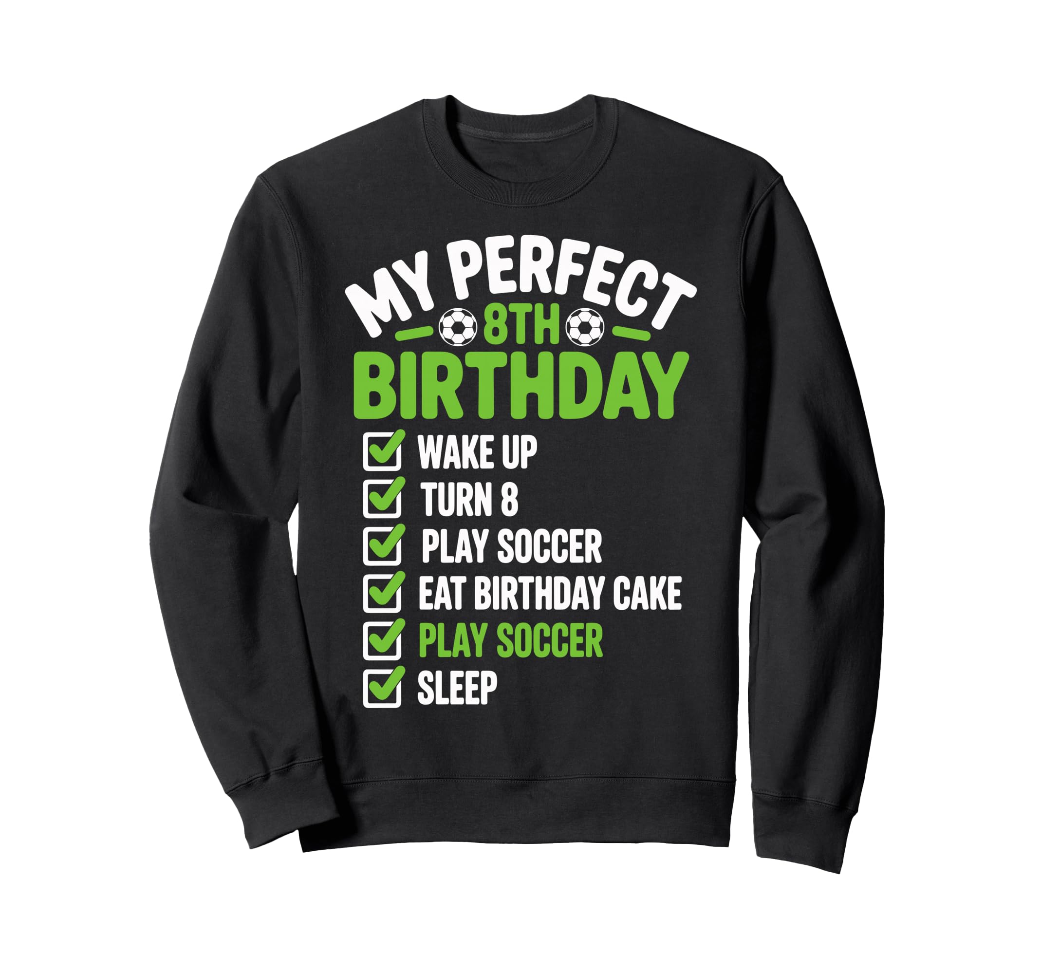 My 8Th Birthday Bday Play Soccer 8 Sweatshirt - Minimalist Print Men Women - T-Shirt, Sweatshirt, Hoodie
