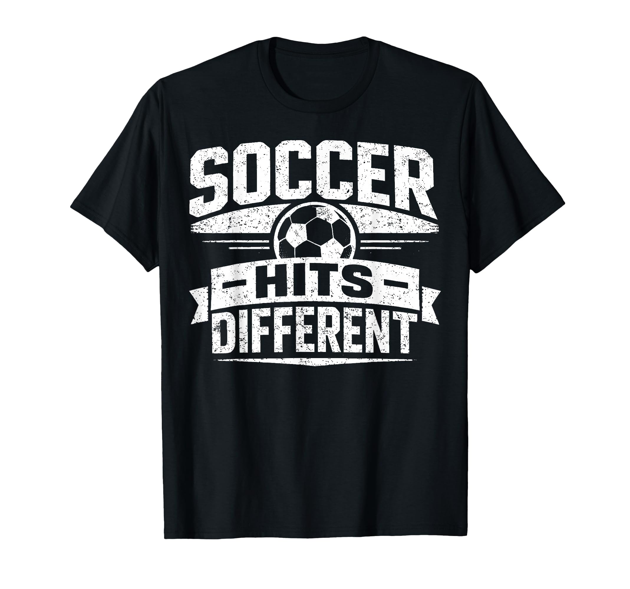 Soccer Hits Different T-Shirt - Minimalist Print Men Women - T-Shirt, Sweatshirt, Hoodie